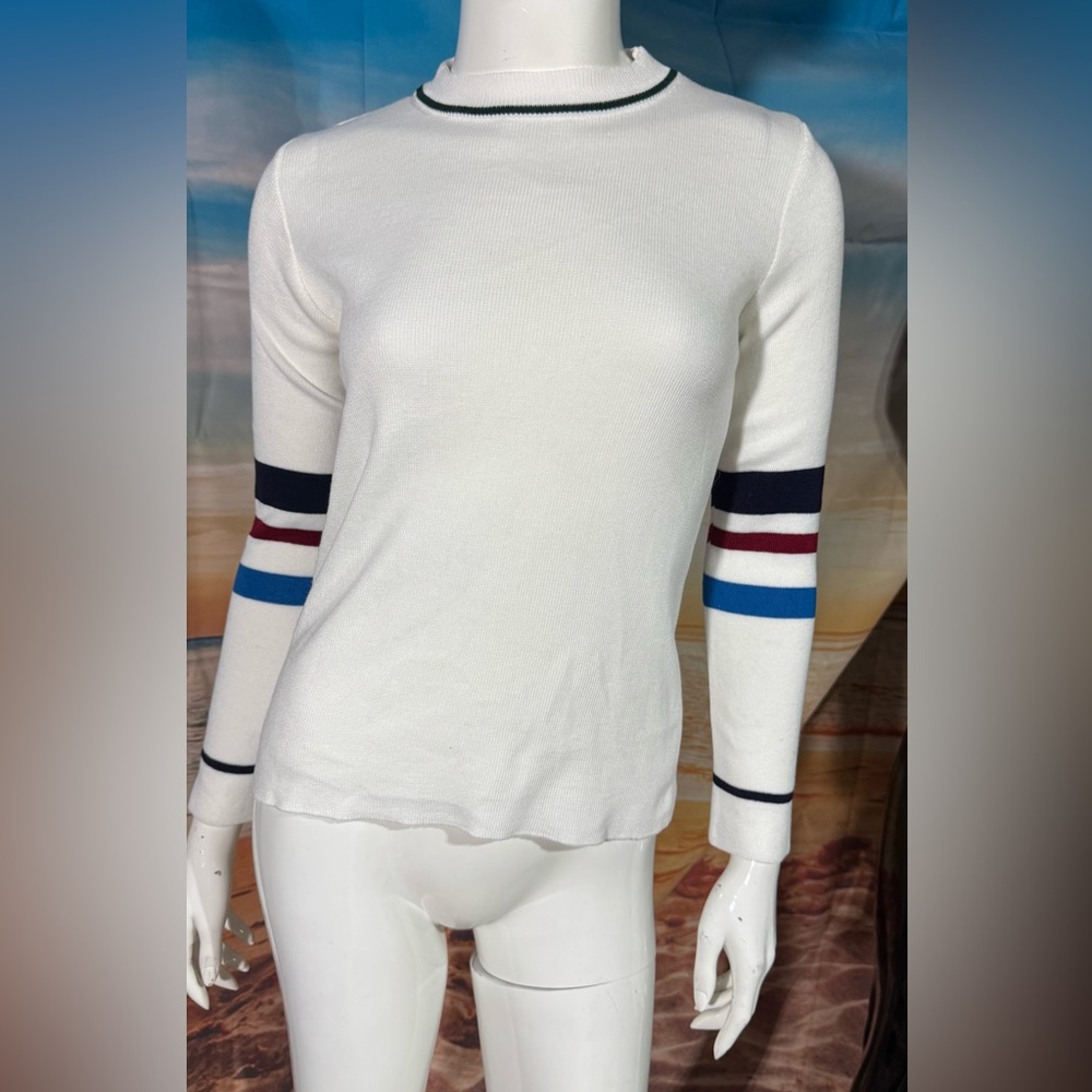 Stripe accent sweater